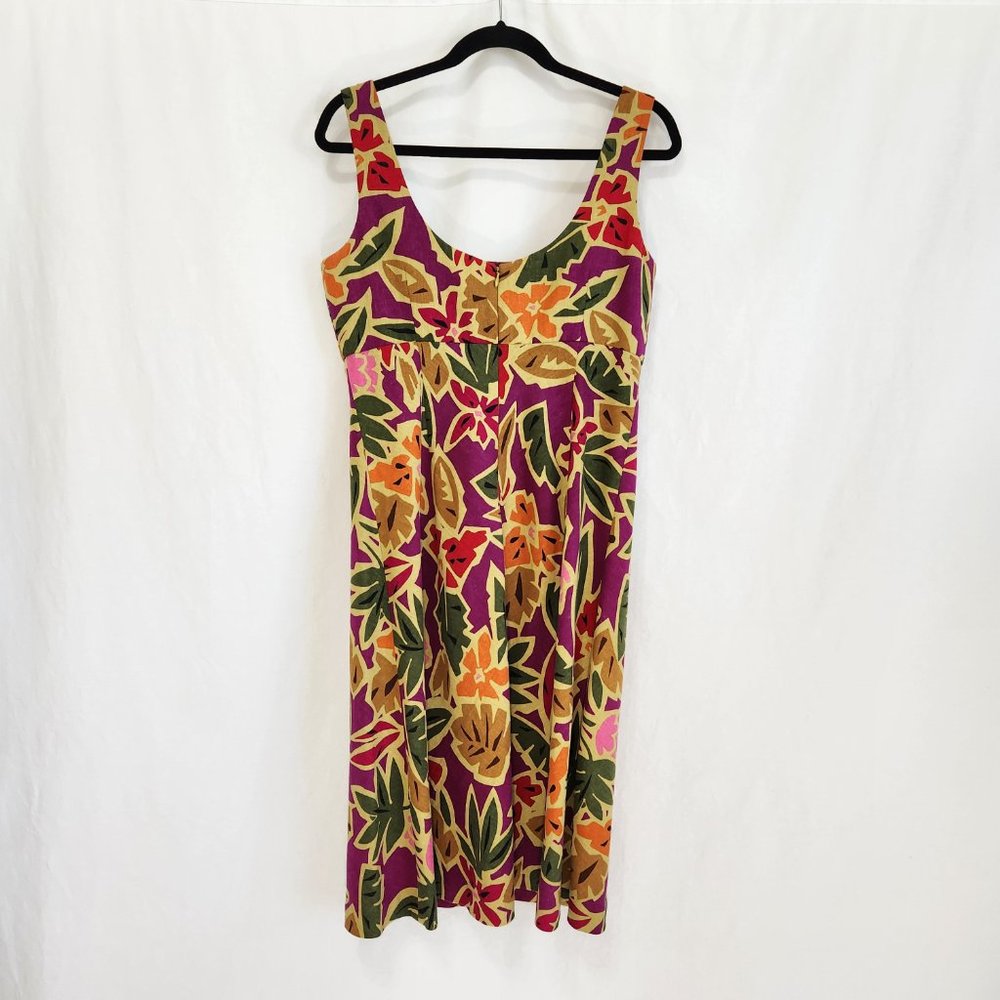 Vintage TALBOTS Fairy Cottagecore Tropical Multicolor Babydoll Dress Size 10. - Picture 2 of 16